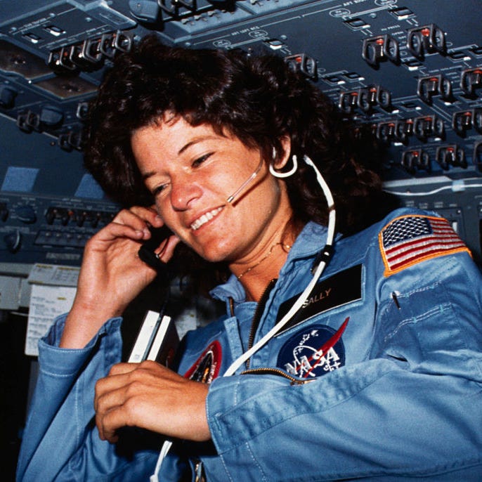sally ride communicating with ground control
