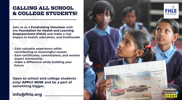 FHLE Launches Fundraising Volunteer Program: A Call for Students and Institutions to Join Hands for Change, Supported by Startup Story 1 FHLE Launches Fundraising Volunteer Program: A Call for Students and Institutions to Join Hands for Change, Supported by Startup Story